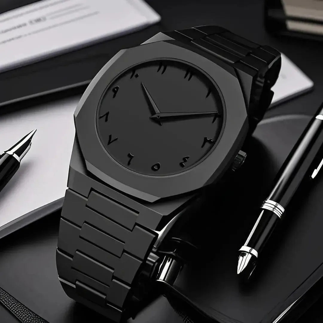 Stylish Black Carbon Fiber Watch for Men - 1 Pc of Modern Elegance