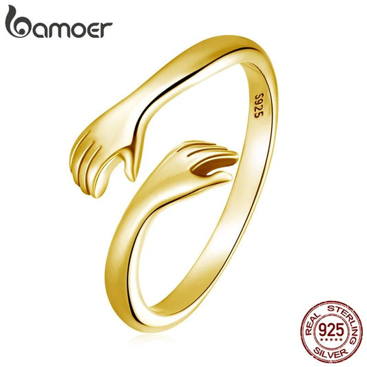 Bamoer 925 Sterling Silver Embrace Ring