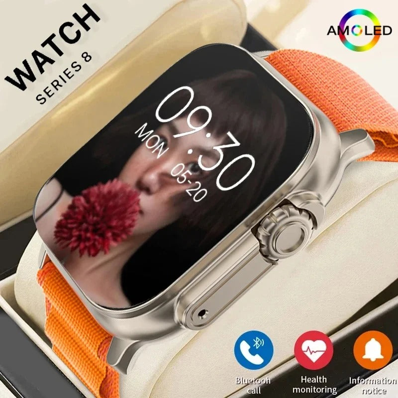 2024 T10 Ultra 2 2.09inch Smart Watch Wireless Charging Blutooth Call Smart Watch with Strap Lock Real Screw Heart Rate Sport