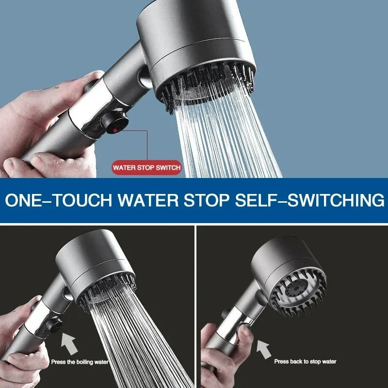 3 Modes Shower Head High Pressure Showerhead Portable Filter Rainfall Faucet Tap Bathroom Bath Home Innovative Accessories